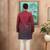 Maroon-blue color beautiful festive special kurta payjama for men's