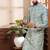 Blue color beautiful art silk fabric smart print designer kurta payjama