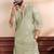 Pista color beautiful art silk fabric smart print designer kurta payjama