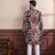 multicolor ethnic woven patta with digital printed ceremonial kurta payjama for men's