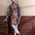 multicolor ethnic woven patta with digital printed ceremonial kurta payjama for men's