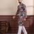 multicolor ethnic woven patta with digital printed ceremonial kurta payjama for men's