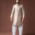 Silver color jacquard designer ethnic men's kurta payjama for festive looks