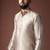Silver color jacquard designer ethnic men's kurta payjama for festive looks