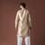 Beige color jacquard designer ethnic men's kurta payjama for festive looks