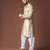 Beige color jacquard designer ethnic men's kurta payjama for festive looks