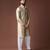 Beige color jacquard designer ethnic men's kurta payjama for festive looks