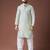 Light green color jacquard designer ethnic men's kurta payjama for festive looks