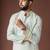 Light green color jacquard designer ethnic men's kurta payjama for festive looks