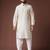 White color beautiful thread embroidery work rayon fabric ceremonial men's kurta payjama