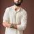 White color beautiful thread embroidery work rayon fabric ceremonial men's kurta payjama