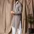 Grey color beautiful thread embroidery work rayon fabric ceremonial men's kurta payjama