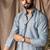Light blue color beautiful thread embroidery work rayon fabric ceremonial men's kurta payjama