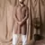 Brown color rayon fabric festive wear ethnic men's embroidered kurta payjama