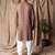 Brown color rayon fabric festive wear ethnic men's embroidered kurta payjama