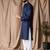 Navy blue color rayon fabric festive wear ethnic men's embroidered kurta payjama