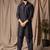 Black color rayon fabric festive wear ethnic men's embroidered kurta payjama