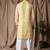 Yellow color rayon fabric festive wear ethnic men's embroidered kurta payjama