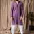 Purple color rayon fabric festive wear ethnic men's embroidered kurta payjama