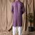 Purple color rayon fabric festive wear ethnic men's embroidered kurta payjama