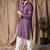 Purple color rayon fabric festive wear ethnic men's embroidered kurta payjama