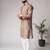 Brown color modal silk fabric designer printed festive wear men's kurta payjama