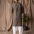 Black color modal silk fabric designer printed festive wear men's kurta payjama
