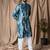 Blue color modal silk fabric designer printed festive wear men's kurta payjama