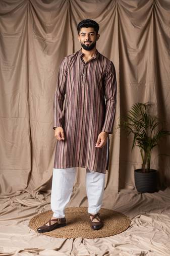 Multi color color modal silk fabric designer printed festive wear men's kurta payjama