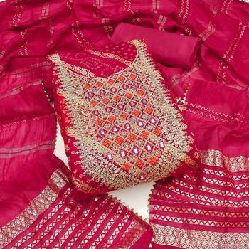 pink embroidered dress material 1