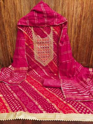 pink embroidered dress material 2