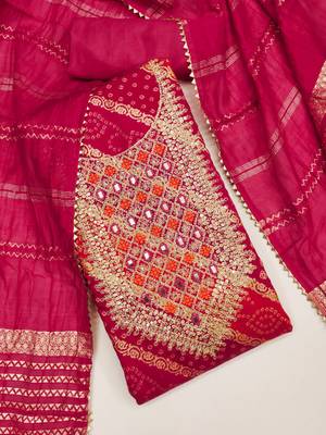 pink embroidered dress material 3