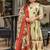Light green cotton cambric anarkali kurti with pant & dupatta | hand work & side tassels