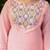 Baby pink cotton cambric dyed kurti with skirt & kota check dupatta | embroidery, mirror & lace work