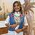 Women's pure cotton embroidered shirt, pure cotton jeans palazzo & koti set – mirror & lace work