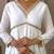Women's white chanderi embroidered kurta, pant & silk dupatta set