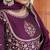 Elegant wine vichitra silk flared kurta with pant & embroidered dupatta set | festive ready-to-wear
