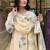 Women's white cotton thread work straight kurta with pant and dupatta set