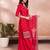 Women's embroidered vichitra silk kurta, sharara & chinon dupatta set