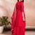 Women's embroidered vichitra silk kurta, sharara & chinon dupatta set
