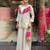 Offwhite cosmos silk embroidered suit set