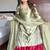 Olive & crimson moss satin sharara set
