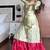 Olive & crimson moss satin sharara set