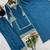 Teal blue chiffon embroidered suit set