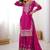Magenta georgette embroidered sharara set