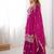 Magenta georgette embroidered sharara set