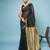 Black Blended Cotton Saree With Golden Border