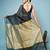 Black Blended Cotton Saree With Golden Border