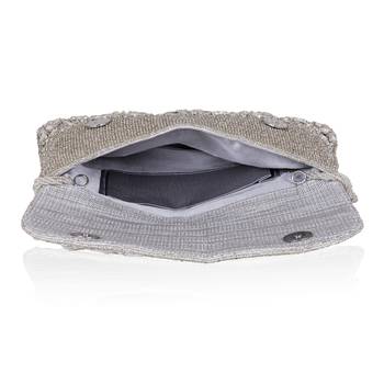 Osty diyaara – premium hand zari embroidered bridal clutch with dual carrying options-silver 4