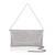 Osty sitara – premium hand-zari embellished bridal clutch with beaded handle & gold chain-white